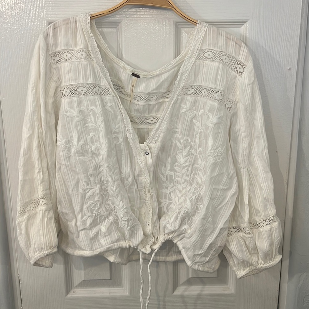 Free people cropped blouse